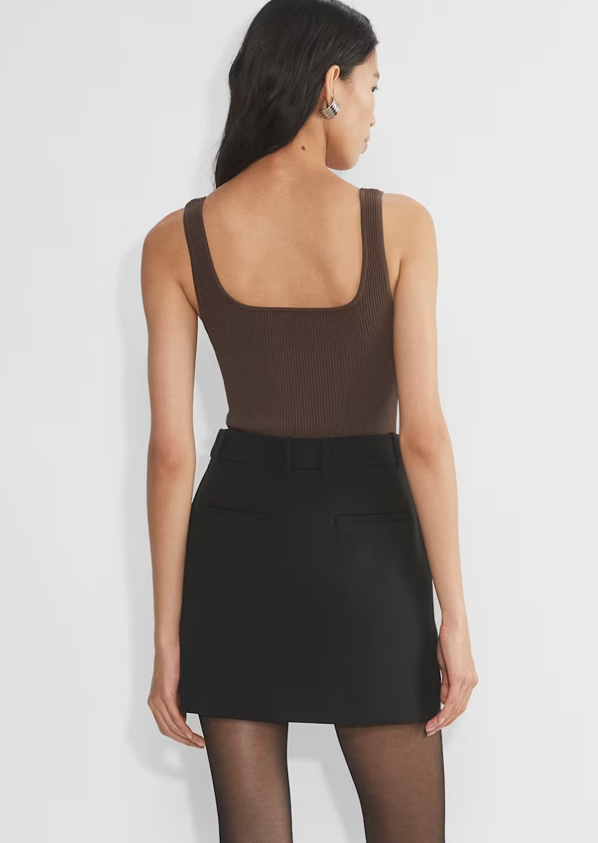 Babaton/Aritzia Sculpt Knit Tank in Brown | Small
