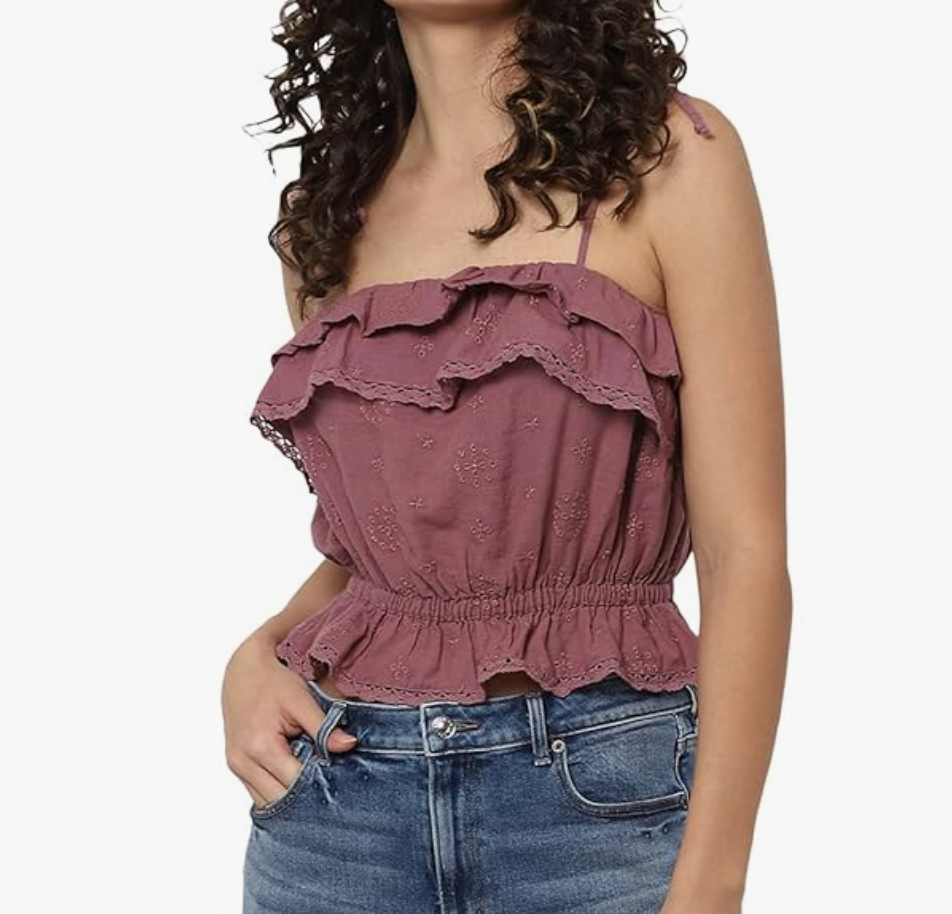 NWT American Eagle Ruffle Eyelet Top | Medium