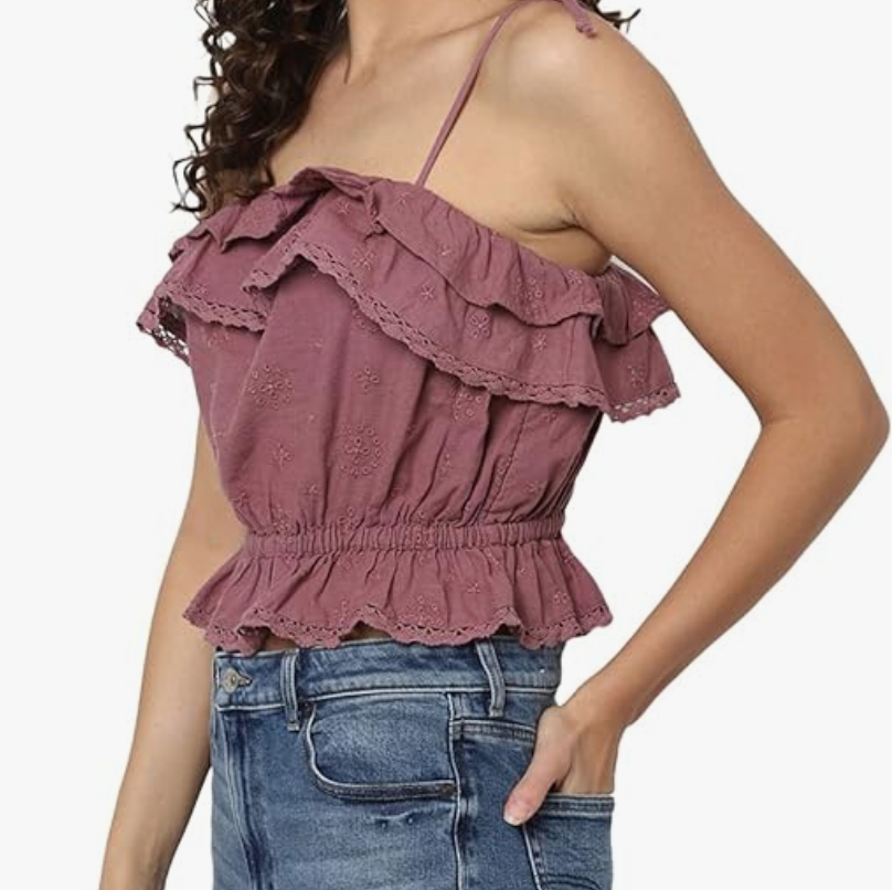 NWT American Eagle Ruffle Eyelet Top | Medium