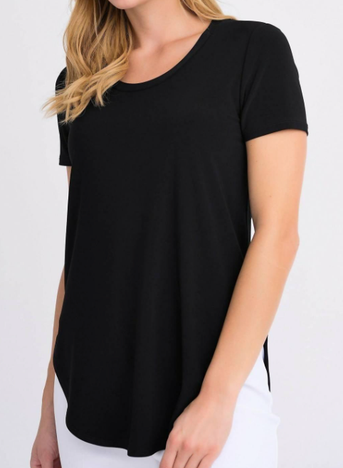 Monk & Lou / Plenty Black Top with Side Slits | Medium
