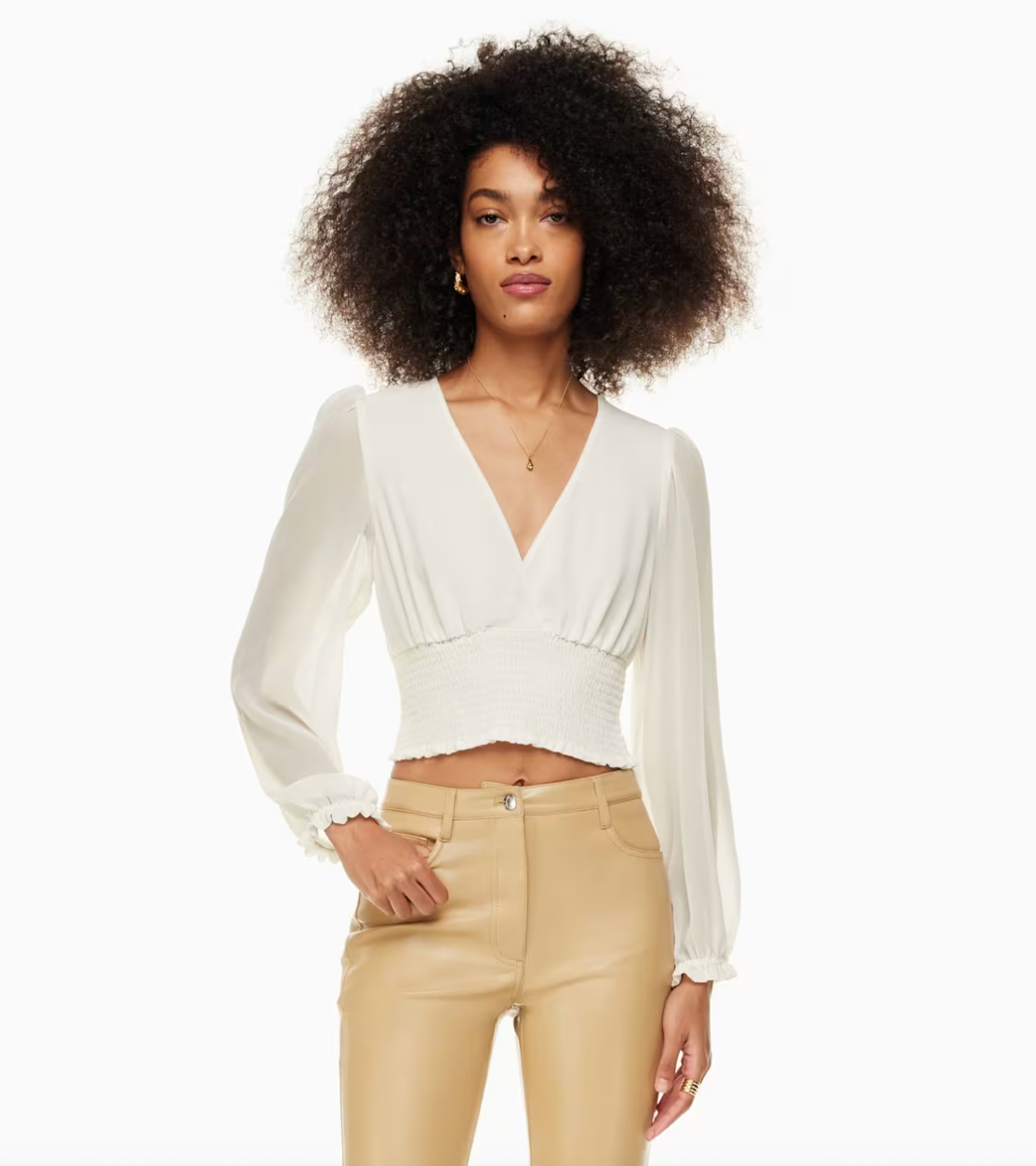 Wilfred / Aritzia Wistful Blouse in White | Small