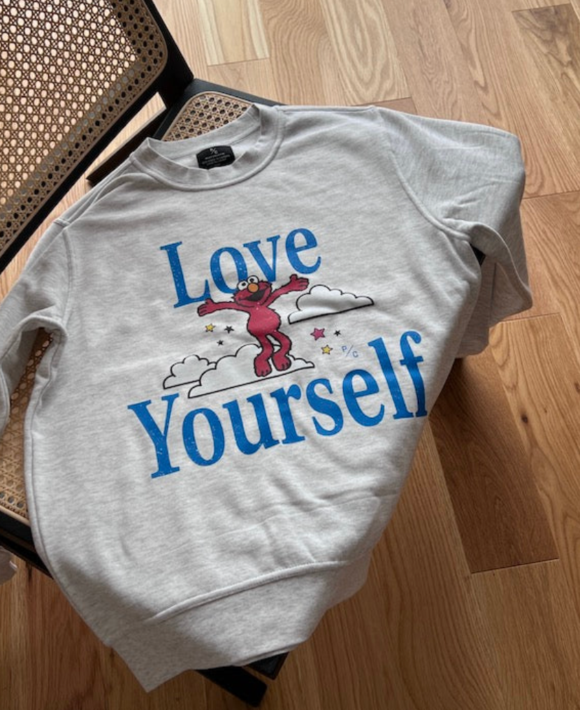 Peace Collective Elmo Crewneck Sweater | Medium (oversized)