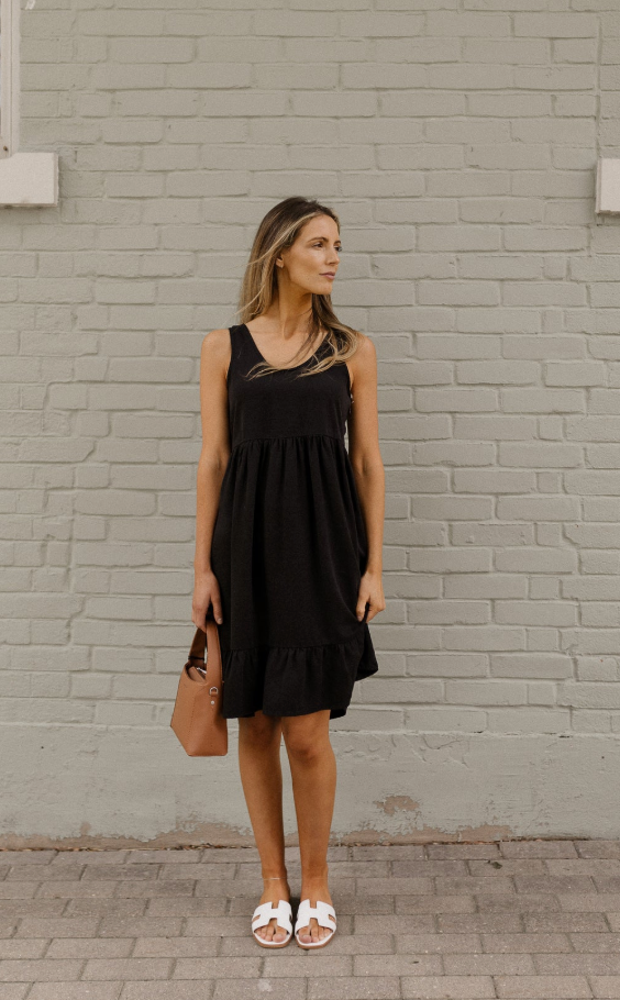 Jackson Rowe 'They Say' Black Tiered Dress | Medium
