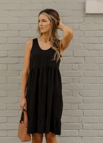 Jackson Rowe 'They Say' Black Tiered Dress | Medium
