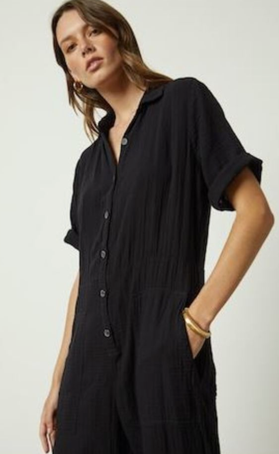 Velvet by Graham & Spencer Elia Cotton Gauze Romper | Small