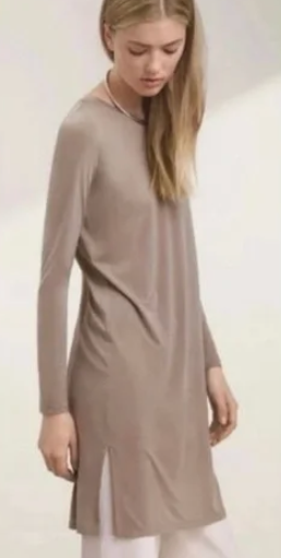 Babaton / Aritzia Taupe Brown Long Sleeve Lightweight Dress | Medium