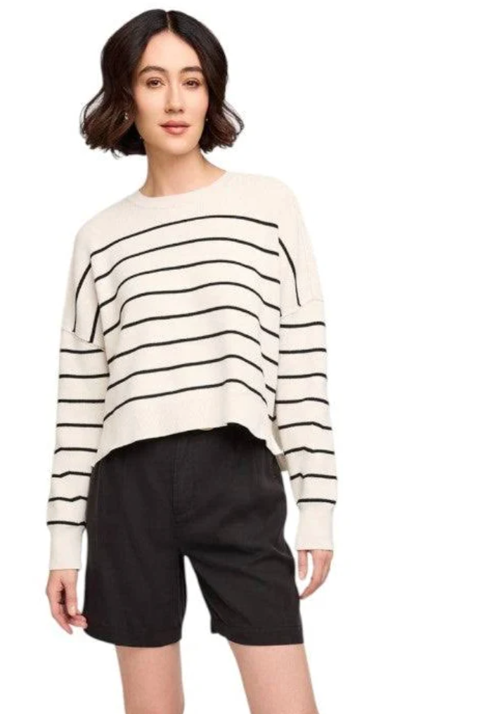 Gentle Fawn Echo Pullover in Black/White | WSz Medium (oversized)
