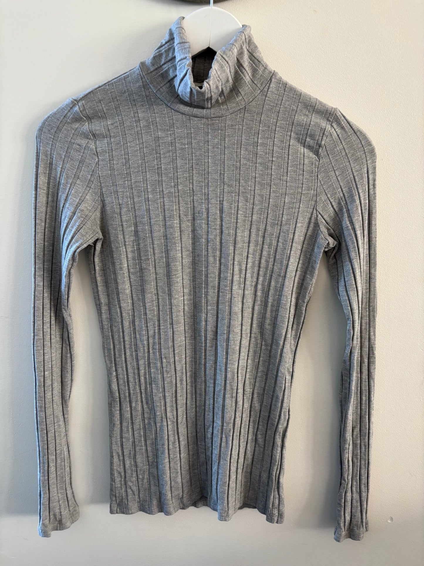 Wilfred / Aritzia Grey Ribbed Turtleneck | Medium