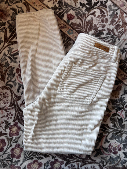 Ghanda Ecru Corduroy Jeans | Sz 8 (fits like sz 25 or 26)