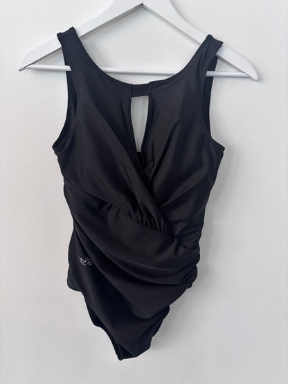 One-Piece Swimsuit with Wrap / Ruched Detail | Sz Small