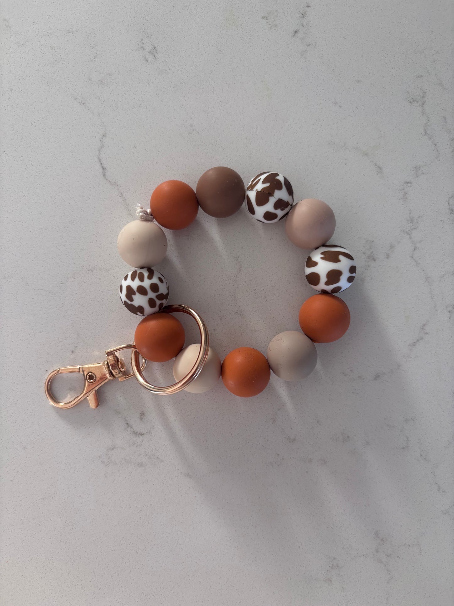 Cowgirl Creations Stretch Bracelet Silicone Bead Keychain
