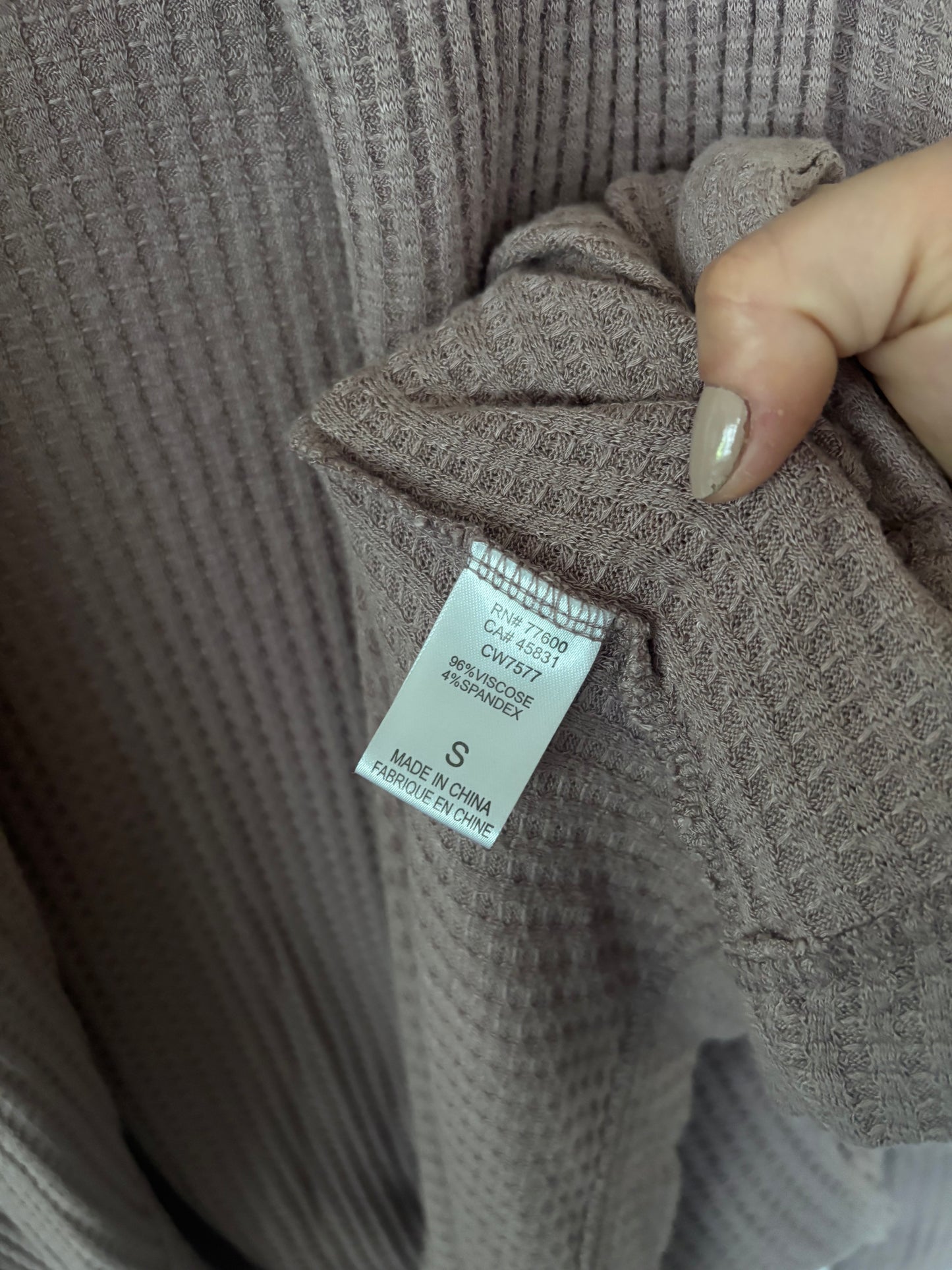 Chaser Waffle Knit Longline Cardigan | Sz Small