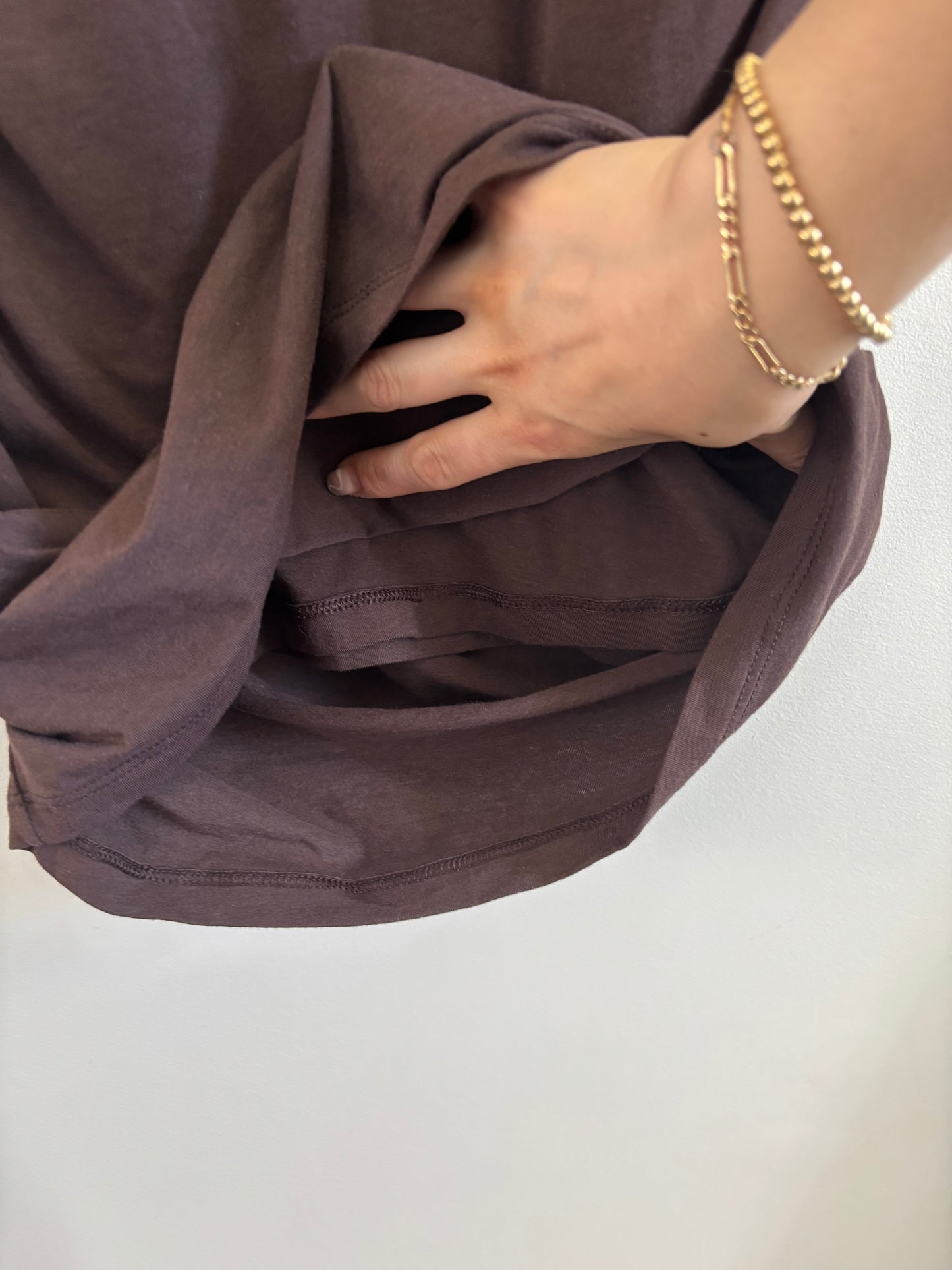 Babaton / Aritzia Ruched Covet Dress in Brown | Small