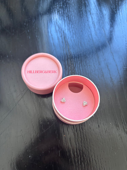 Hillberg & Berk Mini Sparkle Heart Stud Earrings