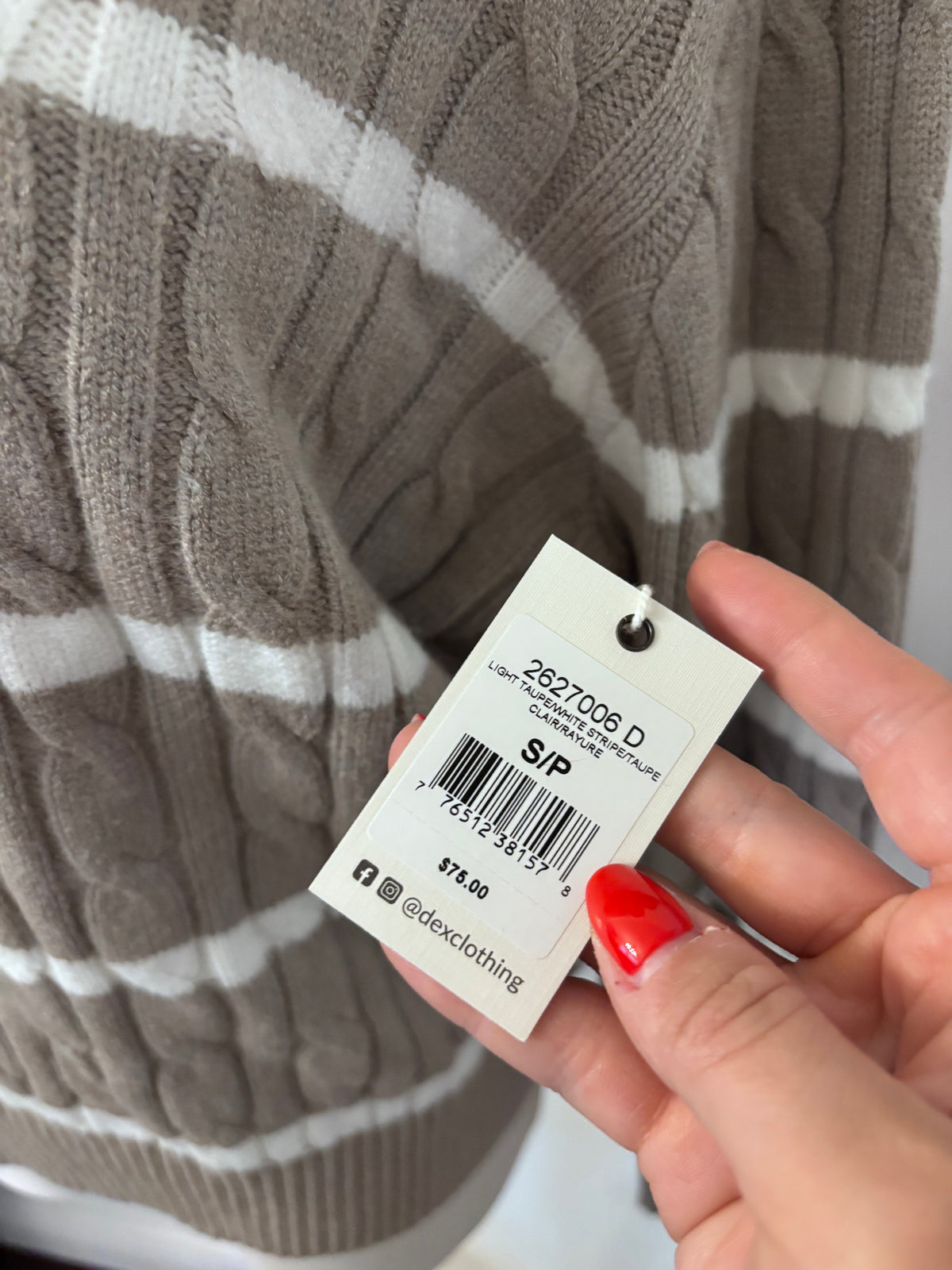 Dex Knit Zip Henley NWT | Sz Small