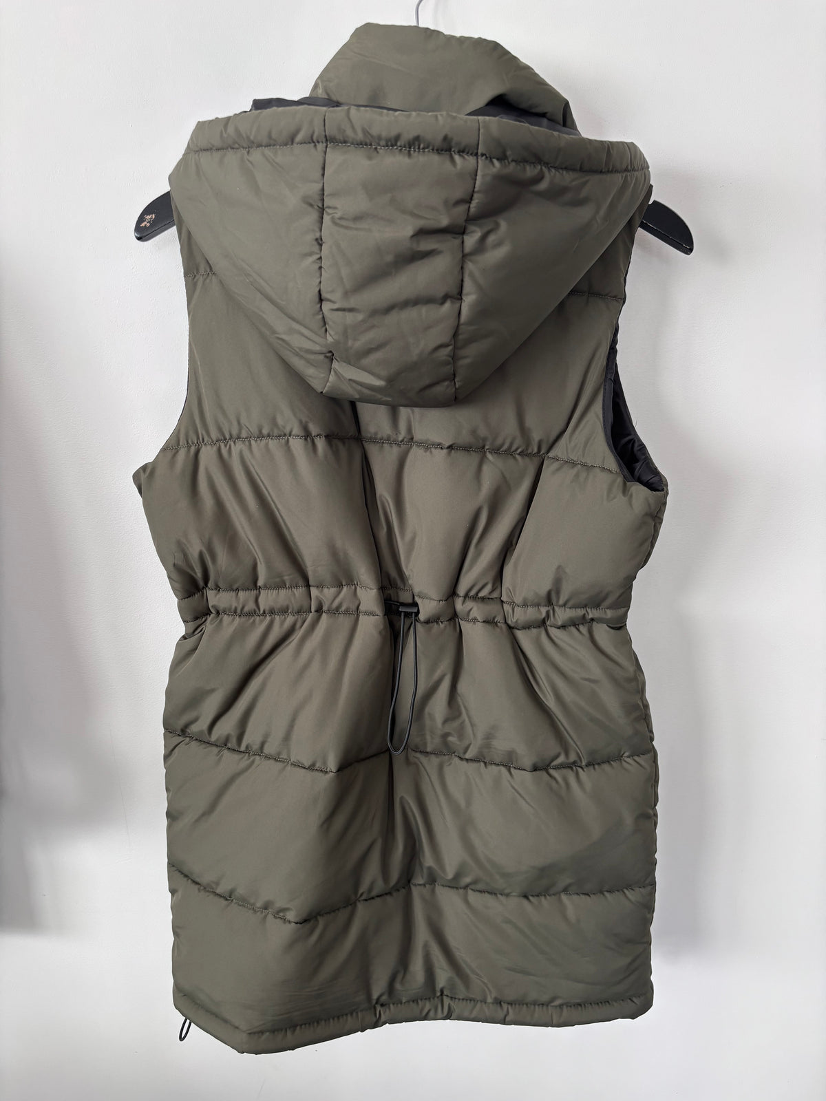 Noisy May Green Aurora Hooded Puffer Vest | Sz XS
