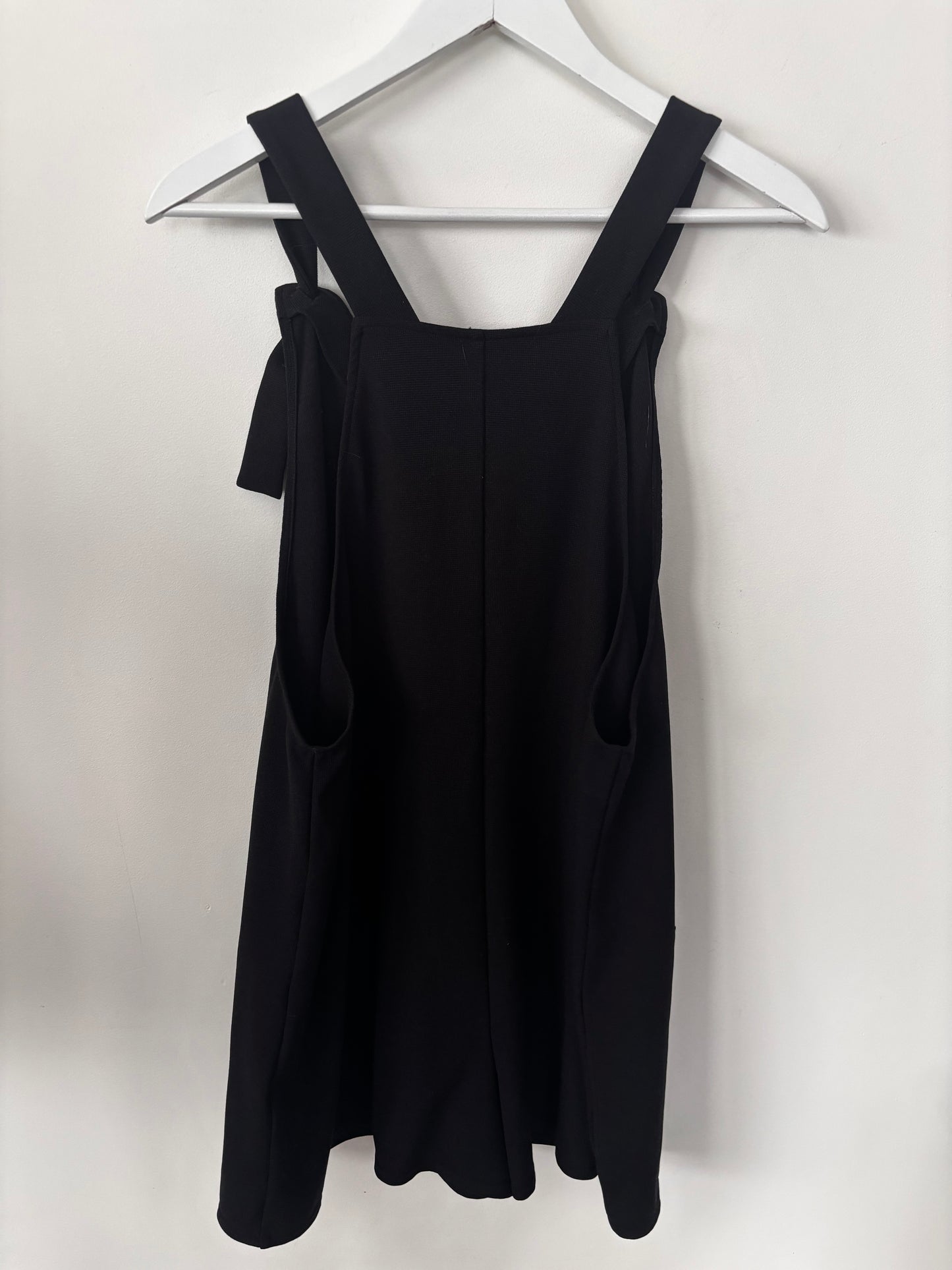 Black Shortalls with button Front Detail | Sz Medium (approx)