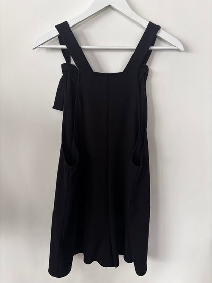 Black Shortalls with button Front Detail | Sz Medium (approx)