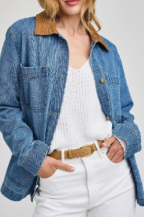 Gentle Fawn Flynn Light Denim Jacket | Sz Small (oversized)
