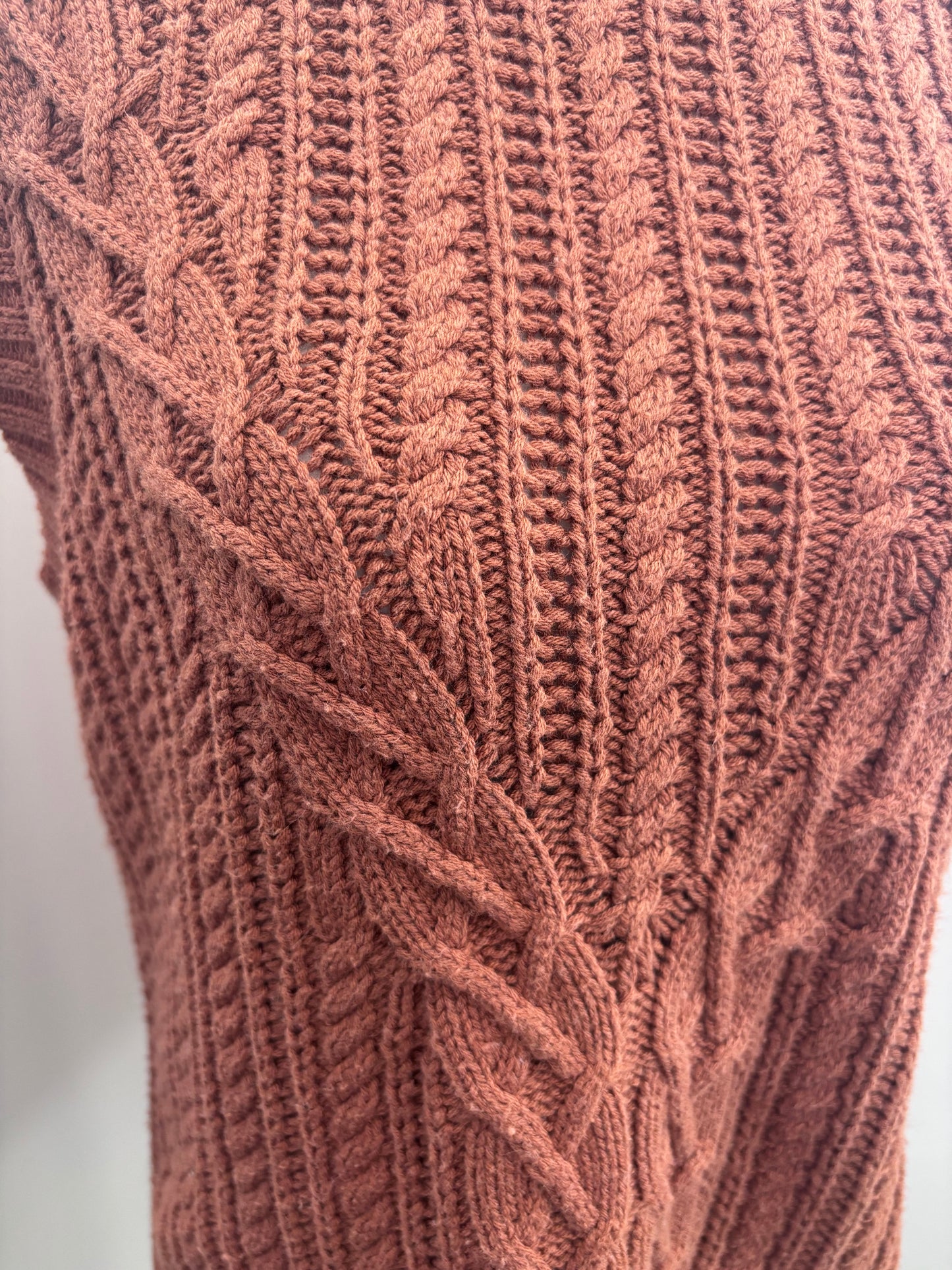 Rachel Zoe Brown Knit Sleeveless Sweater | Sz Medium (CS46A7)