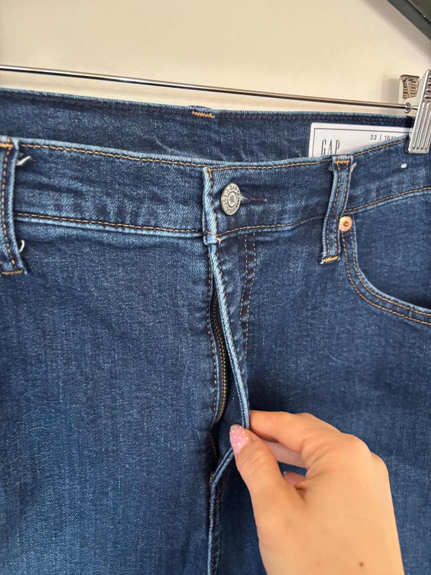 Gap Kick Fit High Rise Dark Wash Denim | Sz 16/33 (N12N18)