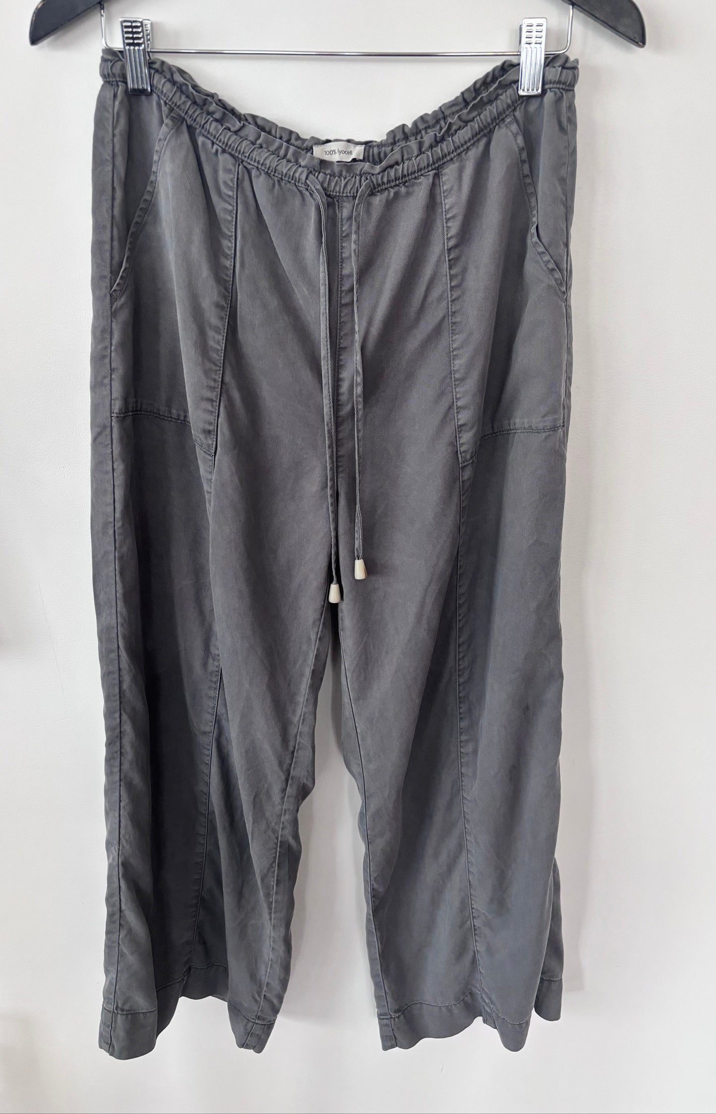 Joie Grey Lyocell Drawstring Pants | Medium