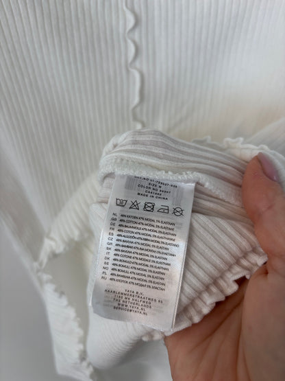 Yaya Wavy Trim Cami in White | Sz Medium