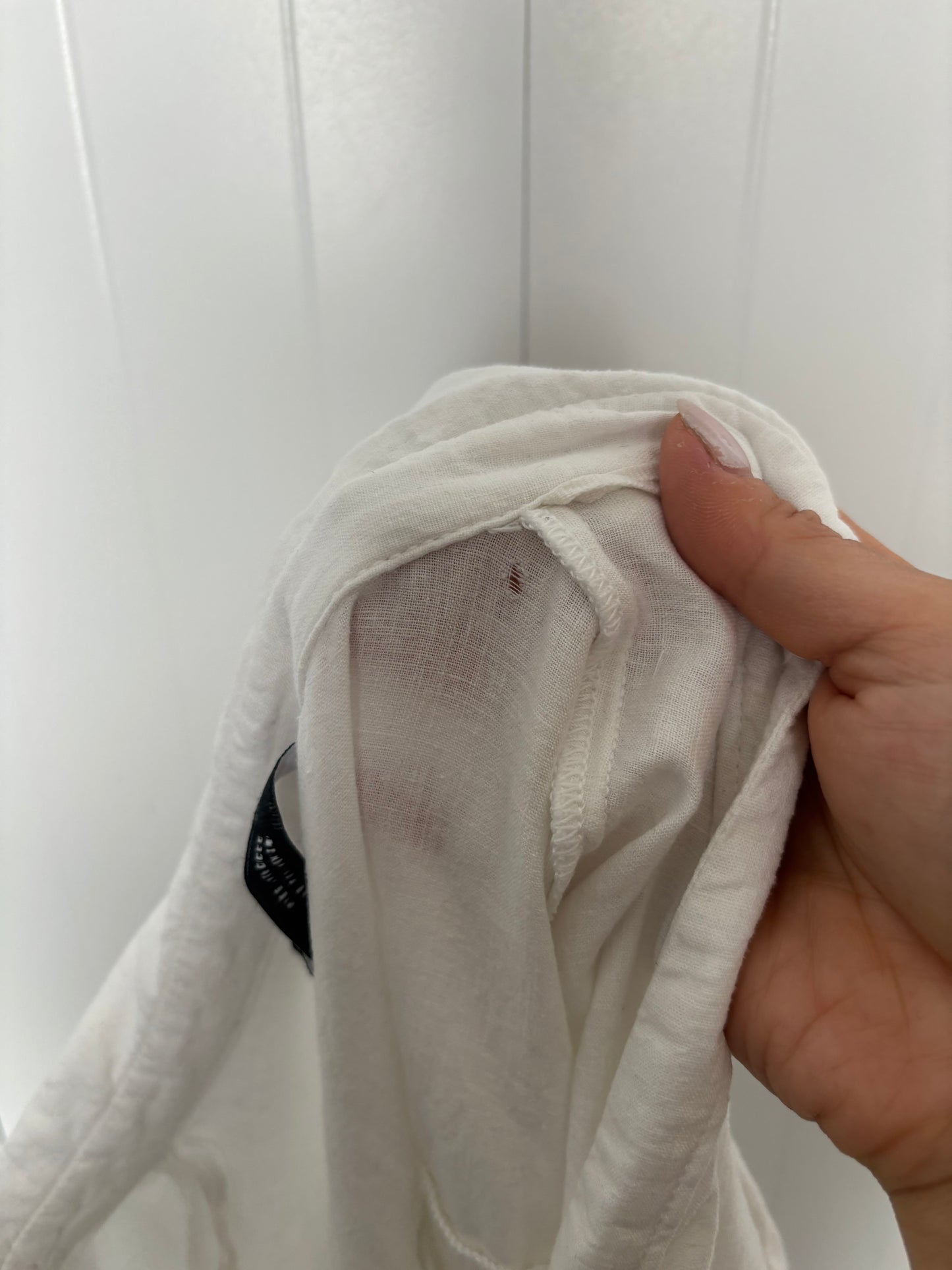 Zara Linen Blend Button Down T Shirt (Tough Love) | Small (oversized)