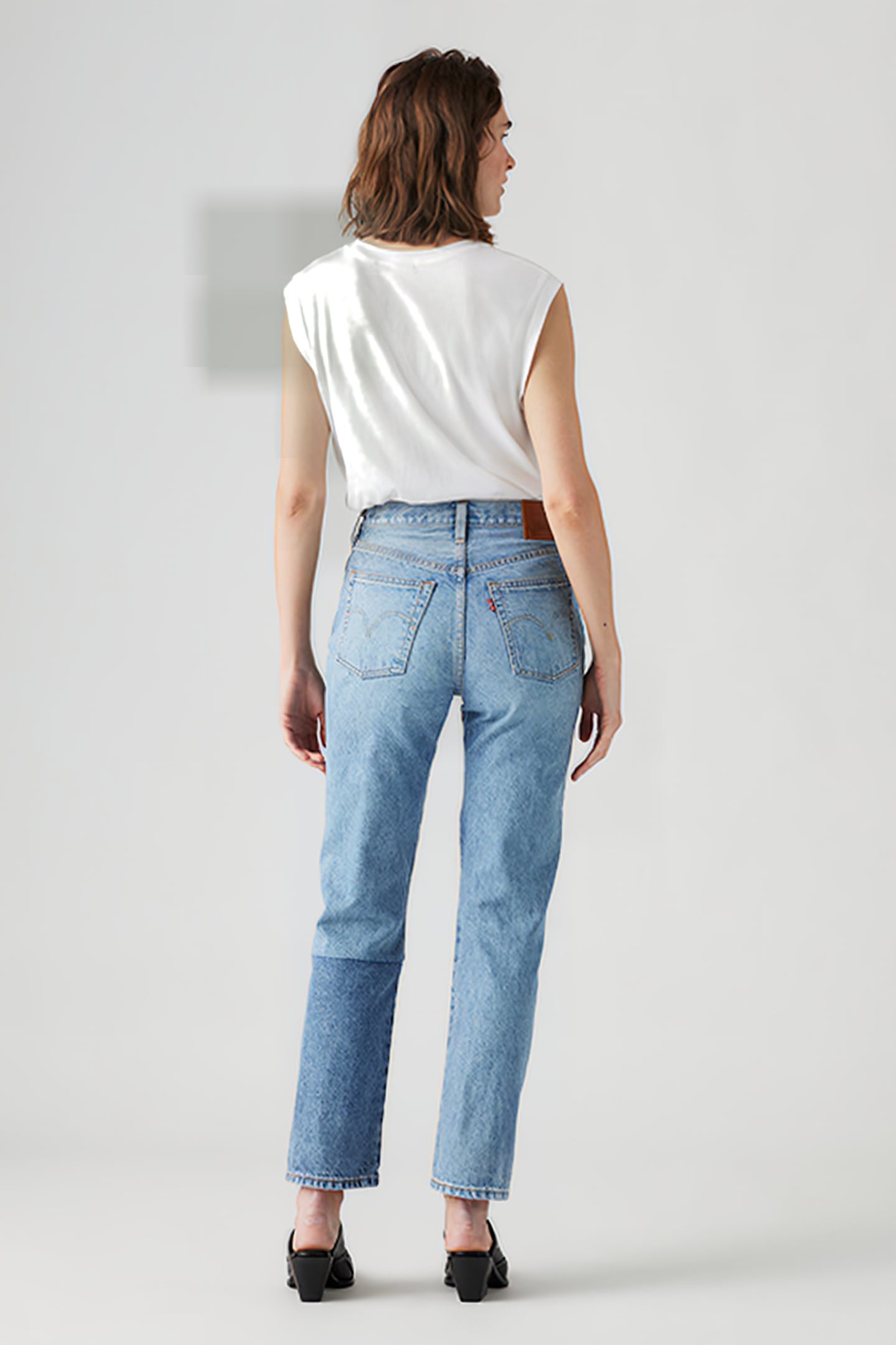 Levi's 501 Straight Leg Patchwork Jeans | Sz 27