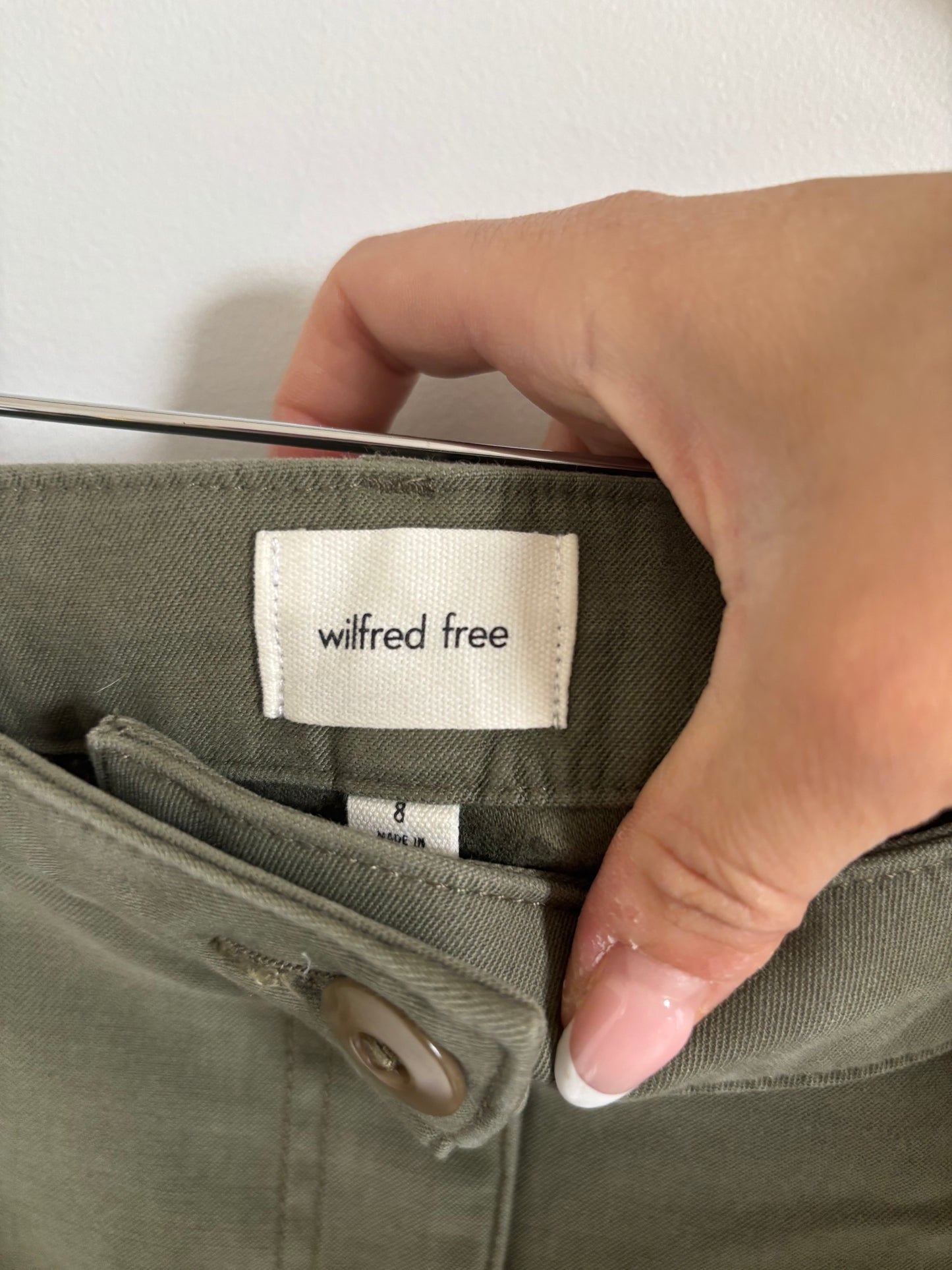 Wilfred / Aritzia Ether Cargo Maxi Skirt in Army Green | 8