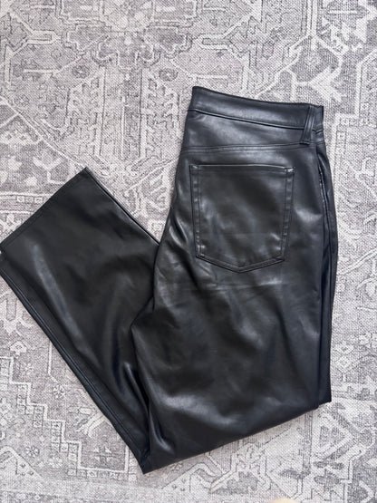 Old Navy Faux Leather High Rise OG Loose Pants | Sz 14