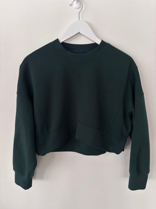 Abercrombie (YPB) Cropped Dark Green Pullover (flaw) | Sz XS (fits S/M)