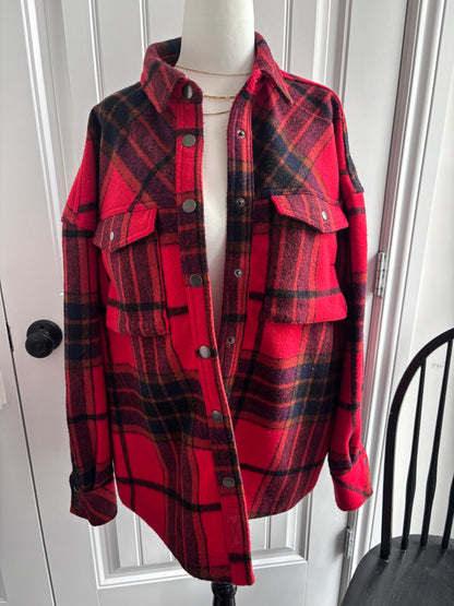 We The Free "Cabin Cozy" Button Down Shacket  | Sz XS (very oversized, fits M)