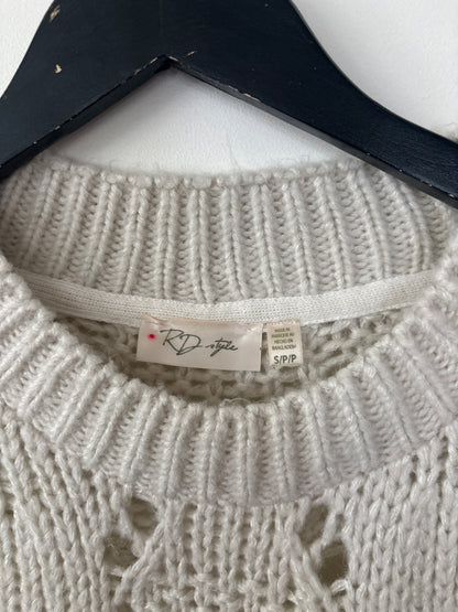 RD Style Ivory Wide Knit Slouchy Sweater | Sz Small (fits Medium)