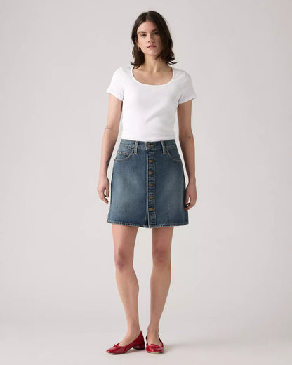Levi's Retro Button Front Denim Skirt | Sz 28