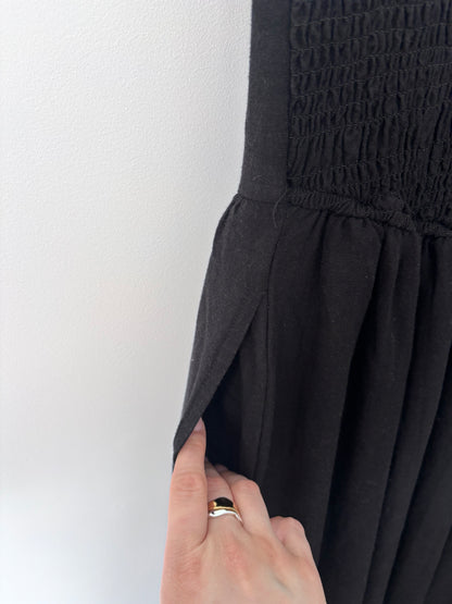 Japna Black Linen Blend Dress | Sz Small