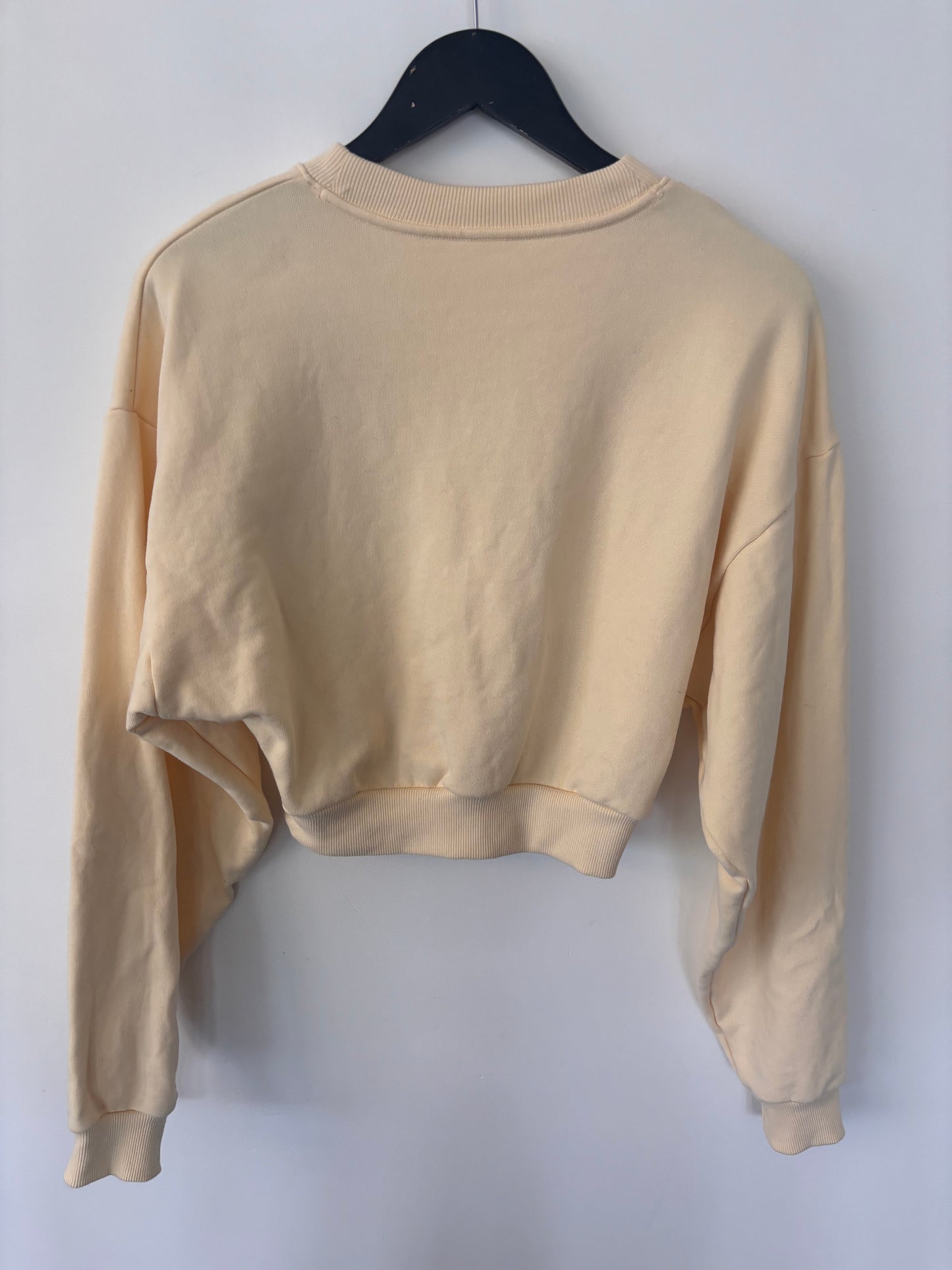 Alo Cropped Accolade Crewneck - Candlelight Yellow | Sz XS/S (relaxed fit)