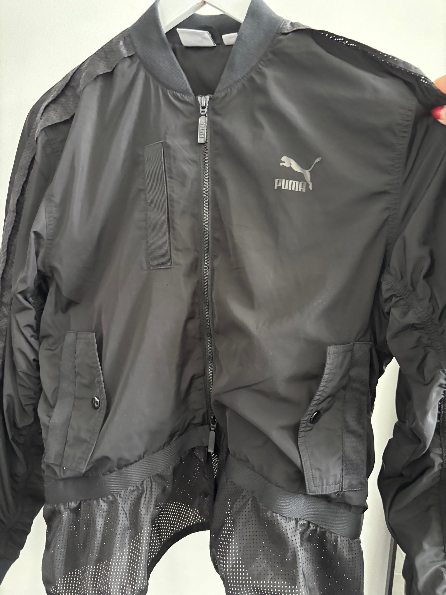 PUMA Black Xtreme Frill Bomber Jacket (NWOT) | Sz Medium (J180E13)