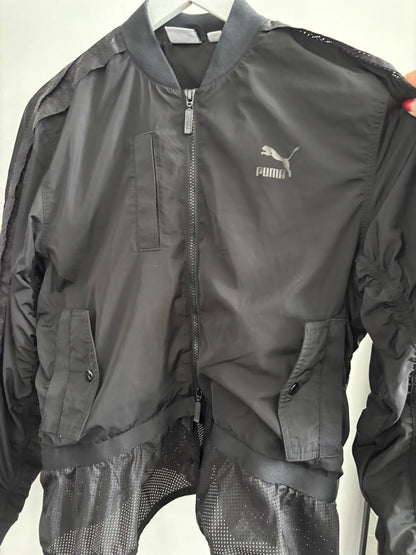 PUMA Black Xtreme Frill Bomber Jacket (NWOT) | Sz Medium (J180E13)