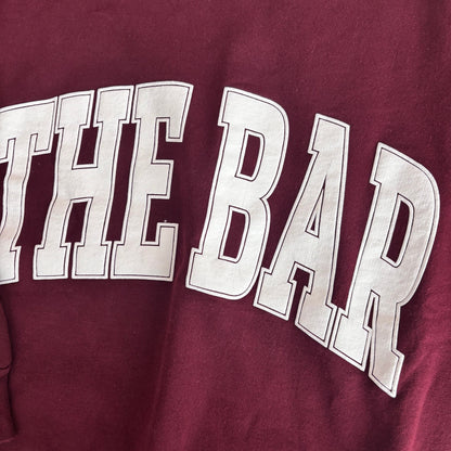 The Bar Maroon Varsity Crewneck Sweater | Sz Large