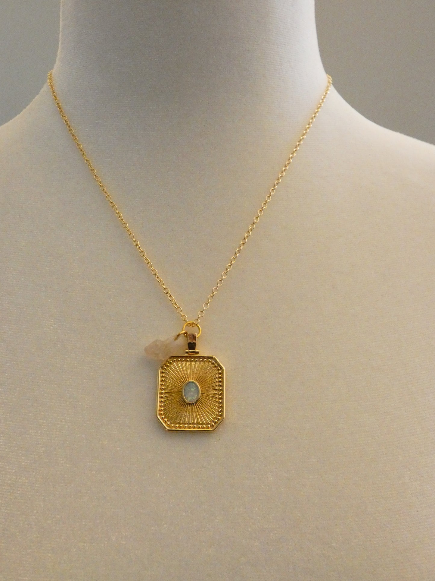 Gold Charm Cluster Necklace