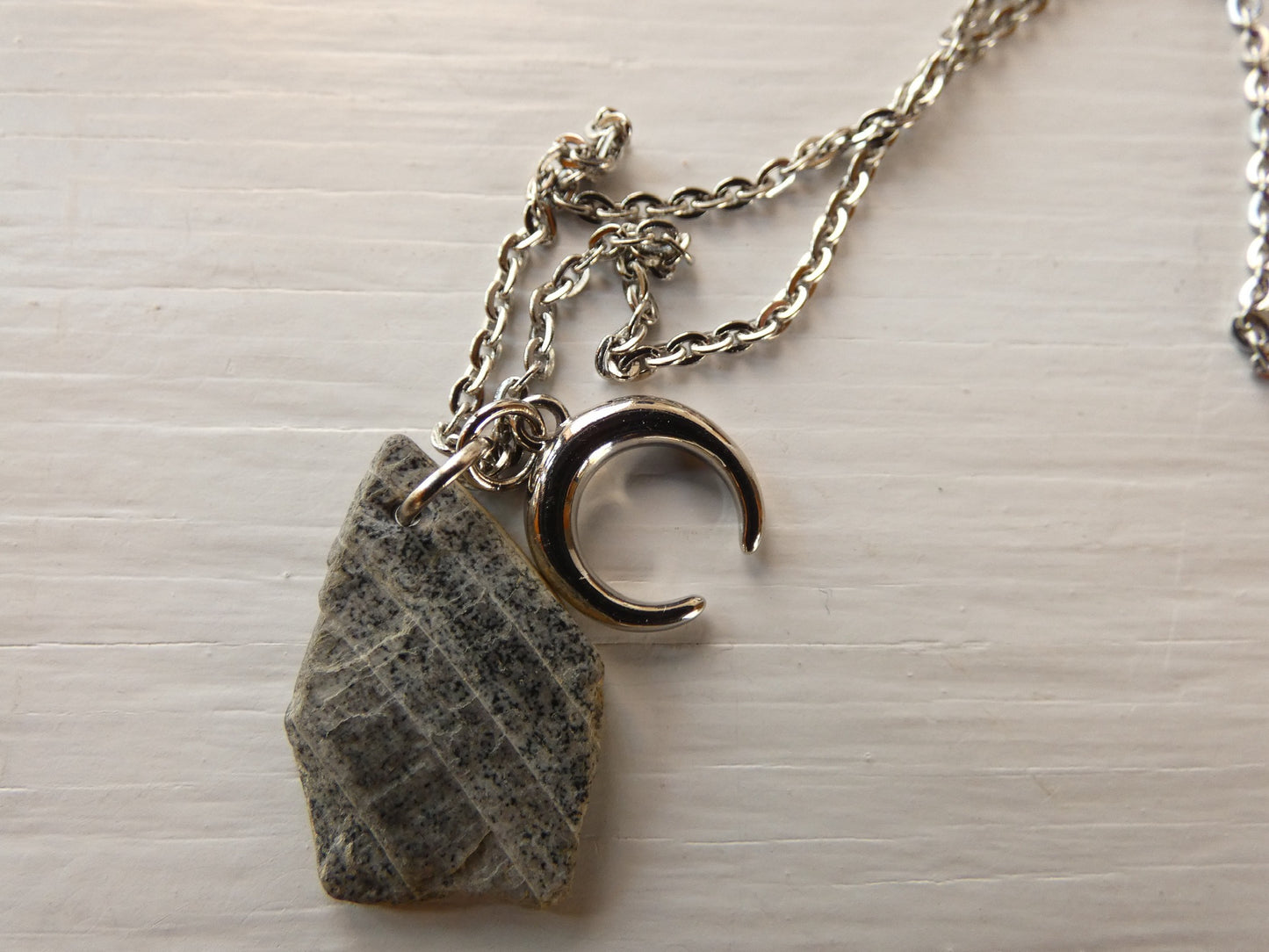 Silver Charm Cluster Necklace