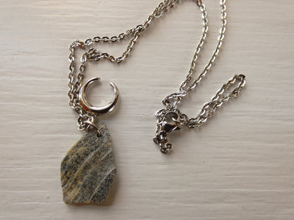 Silver Charm Cluster Necklace