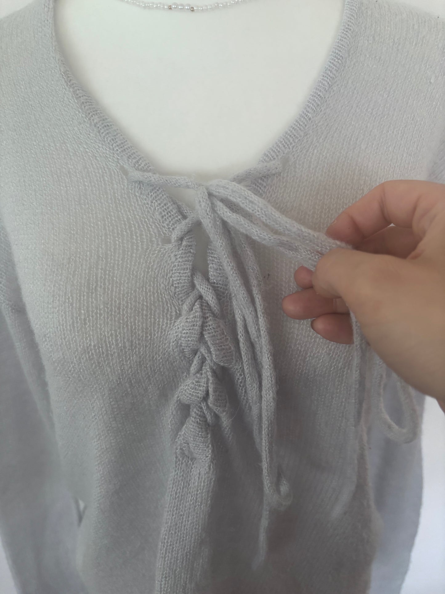 Brunette the Label Tie Up Sweater | Sz S/M