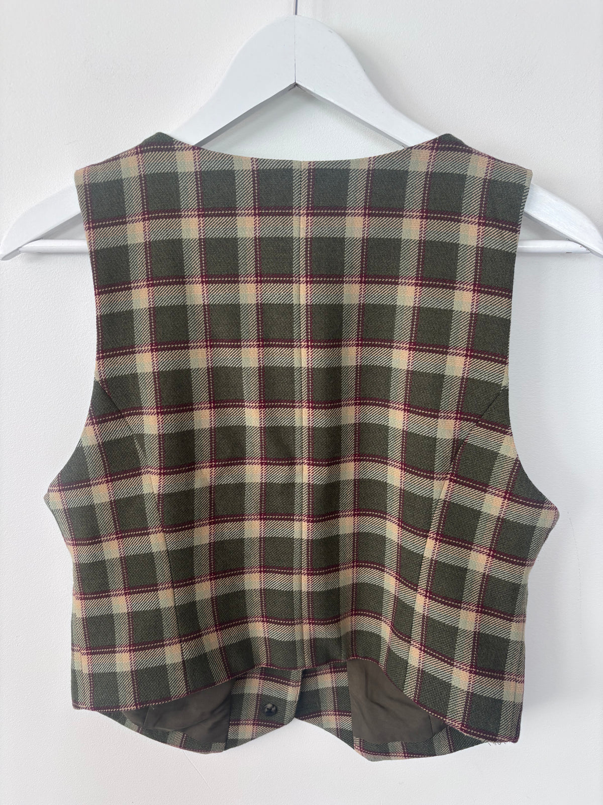 Wilfred Desire Twill Suit Vest in Plaid | Sz 8 (Medium)