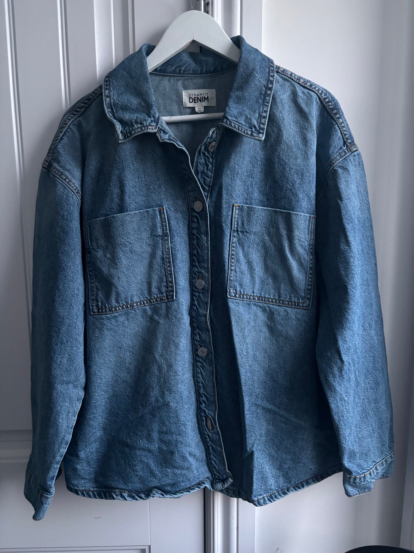 Dynamite Denim Button Up Denim Shirt  | Sz Large
