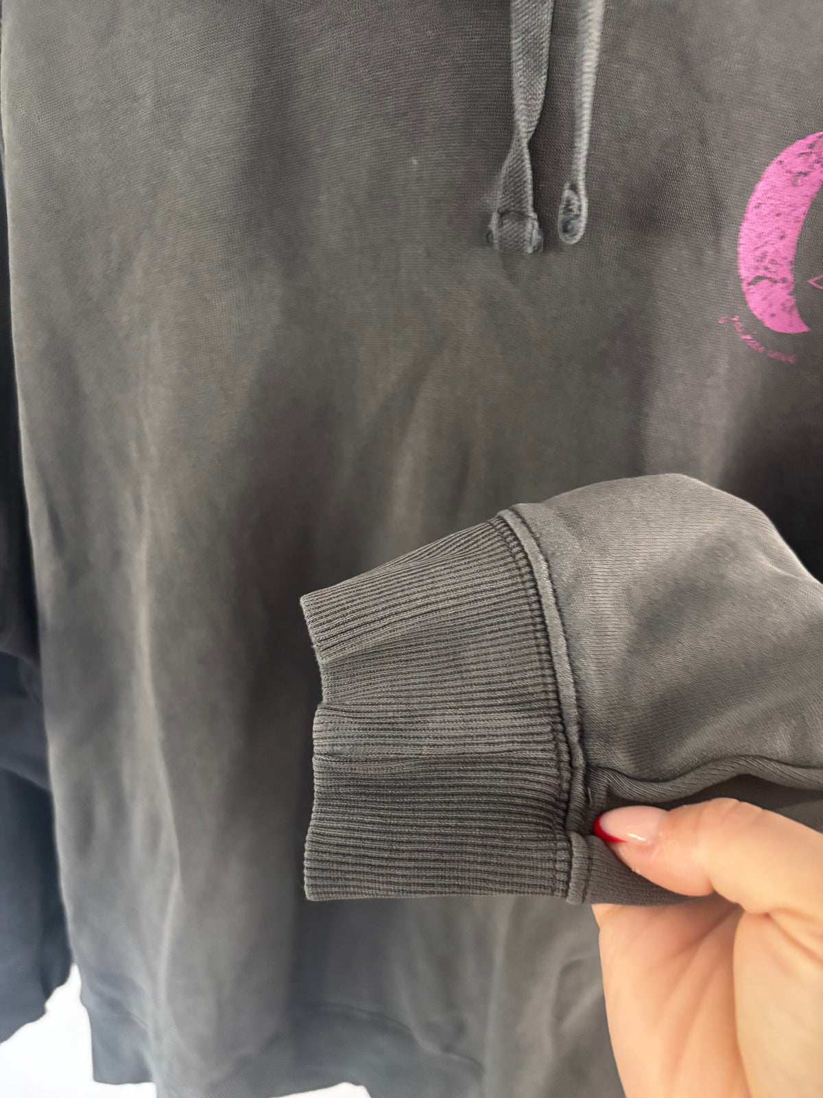 Jackson Rowe "Storm Chaser" Hoodie in Washed Black | Sz Small (oversized)