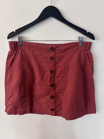 Reitman's Maroon Linen Blend Skort | Sz Large