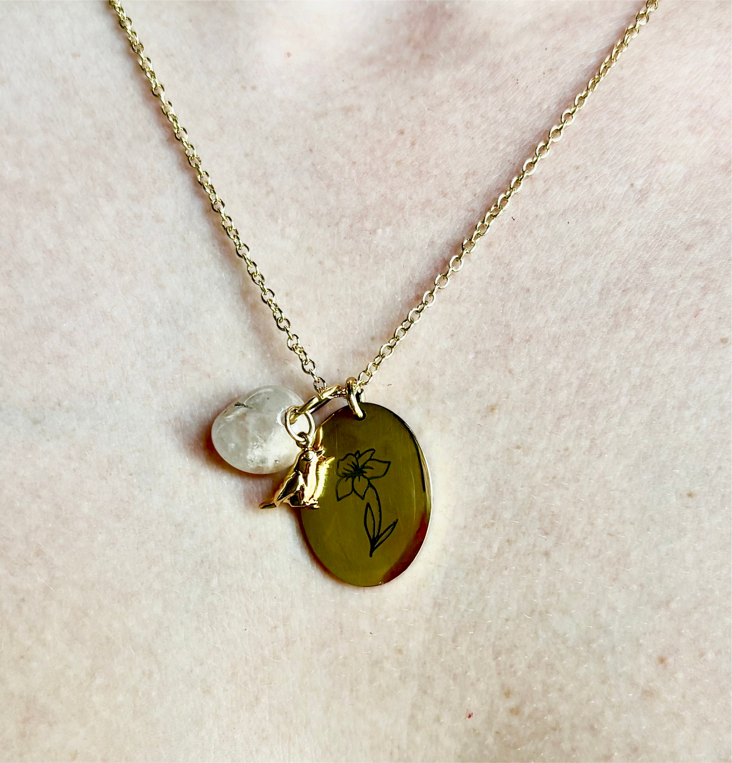 Gold Custom Charm Cluster Necklace