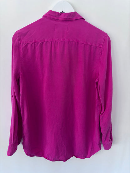Babaton Pink Tencel Utility Shirt | Sz Small (M100W8)